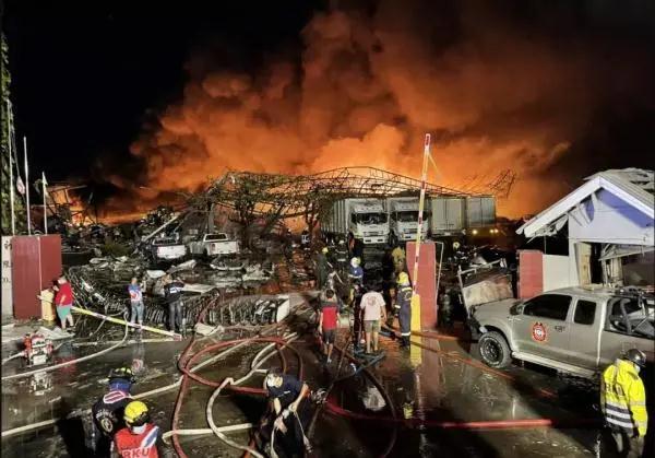 泰国一化工厂发生二次爆炸 1名消防员牺牲